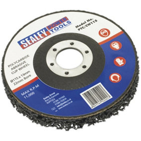 Polycarbide Abrasive Cup Wheel - 115mm x 13mm - 22mm Bore - Paint & Rust Removal