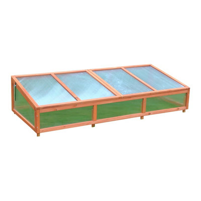 Polycarbonate Cold Frame for Large Wooden Raised Vegetable Bed Planter