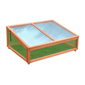 Polycarbonate Cold Frame for Medium Wooden Raised Vegetable Bed Planter