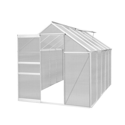 Polycarbonate Greenhouse 6ft x 10ft - Silver