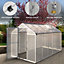 Polycarbonate Greenhouse 6ft x 10ft with Base Silver