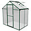 Polycarbonate Greenhouse 6ft x 4ft Green