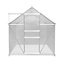 Polycarbonate Greenhouse 6ft x 4ft With Base - Silver