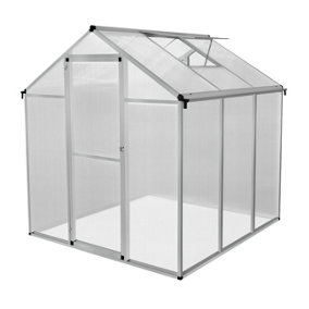 Polycarbonate Greenhouse 6ft x 6ft  Silver