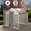Polycarbonate Greenhouse 6ft x 6ft  Silver