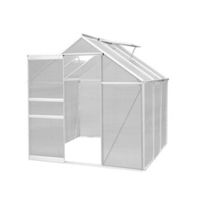 Polycarbonate Greenhouse 6ft x 6ft - Silver