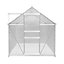 Polycarbonate Greenhouse 6ft x 6ft With Base - Silver