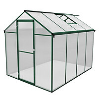 Polycarbonate Greenhouse 6ft x 8ft  Green