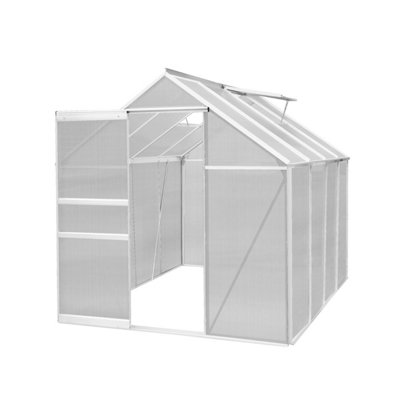 Polycarbonate Greenhouse 6ft x 8ft - Silver