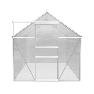 Polycarbonate Greenhouse 6ft x 8ft - Silver