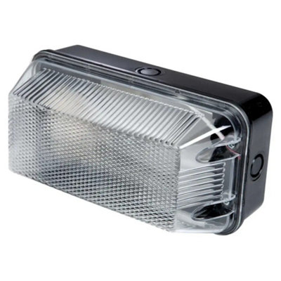 Polycarbonate Rectangular Bulkhead Light Fitting IP65 B22