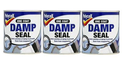 Polycell One Coat Damp Seal 1L Pack of 3