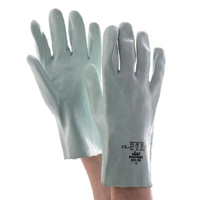 Polyco Polygen P31 Grey Chemical Resistant Mechanics Glove Size 9.5L - 10 Pairs