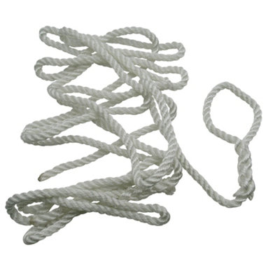 Polyester Fender Rope Tie Lines 3 Strand X4 White (Boat Cord Marine Yacht)
