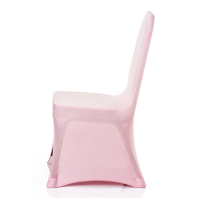 Polyester Spandex Chair Cover for Wedding Decoration - Baby Pink, Pack of 1