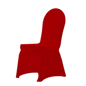 Polyester Spandex Chair Cover for Wedding Decoration - Red, Pack of 1