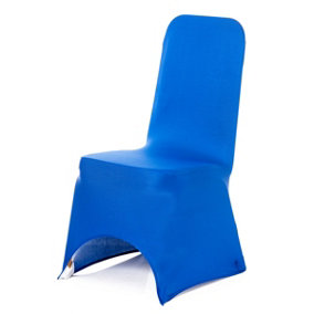 Polyester Spandex Chair Cover for Wedding Decoration - Royal Blue, Pack of 1