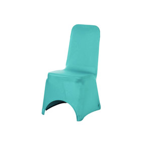 Polyester Spandex Chair Cover for Wedding Decoration - Turquoise, Pack of 1