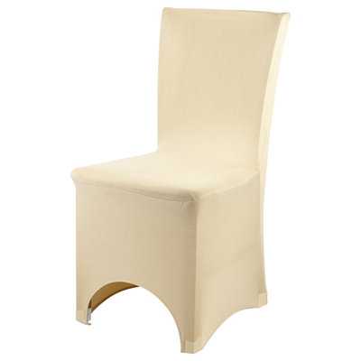 Polyester Spandex Chair Covers for Wedding Decoration - Champagne, Pack of 10