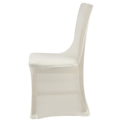 Polyester Spandex Chair Covers for Wedding Decoration - Ivory, Pack of 10