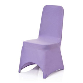Polyester Spandex Chair Covers for Wedding Decoration - Lavender, Pack of 10