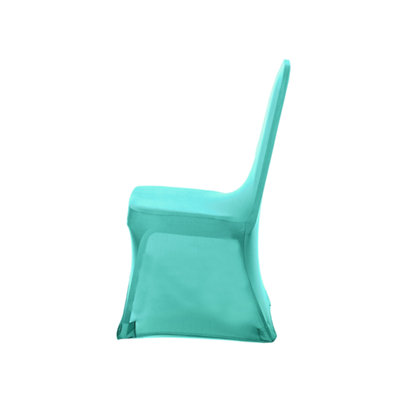 Polyester Spandex Chair Covers for Wedding Decoration - Turquoise, Pack of 10