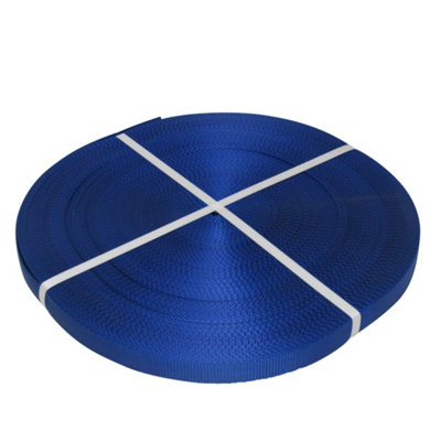 Polyester Webbing Strap Tape Roll 100M 35MM Blue (Tie Down Lashing Belt)