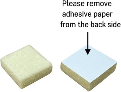 Polyfibre Frame Wall Protectors 15mm x 5mm Cream Adhesive Pads for ...