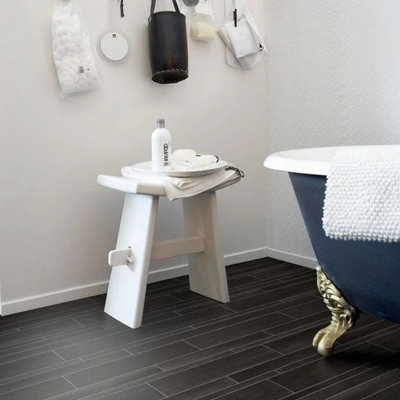 Polyflor 2153 Black Stone Effect Slip-Resistant Commercial Heavy-Duty Vinyl Flooring with 3.0mm Thickness-1m(3'3") X 3m(9'9")-3m² - 5