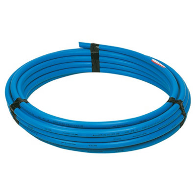 Polypipe 25 metre Roll of 20mm Blue Water Mains Service MDPE Pipe