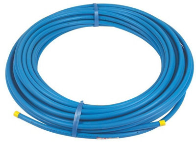 Polypipe 25 metre Roll of 25mm Blue Water Mains Service MDPE Pipe