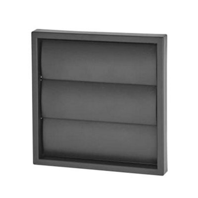 POLYPIPE G400BK High-Quality External Ducting 4 Inch Gravity grilles Black