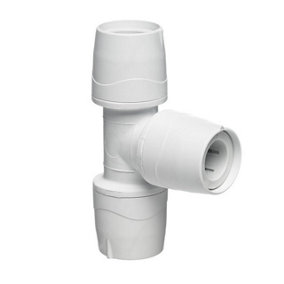 Polypipe PolyMax MAX215 15mm Pushfit Equal Tee White Single