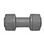 Polypipe PolyPlumb PB010 10mm Straight Coupler Connector - Grey 10 Pack