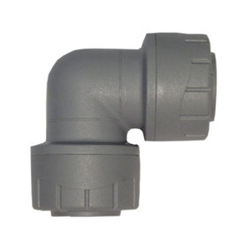 Polypipe PolyPlumb PB115 15mm 90 Degree Elbow - Grey 10 Pack