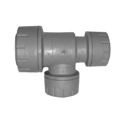 Polypipe PolyPlumb PB1522 22mm x 15mm x 15mm Branch & One Ended Reduced End Tee - Grey Single Price Comparisons | Compare The Build