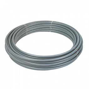 Polypipe PolyPlumb PB2515B 15mm X 25m Coil Barrier Pipe - Grey