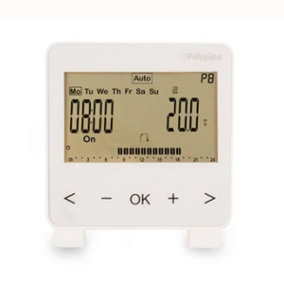 Polypipe Programmable Room Thermostat (RF) UFHPROGRFB Underfloor Heating