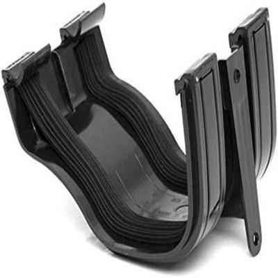 Polypipe ROG02B Black Ogee Extra Capacity Gutter Union/Joiner ROG02b Black 130 x 70mm