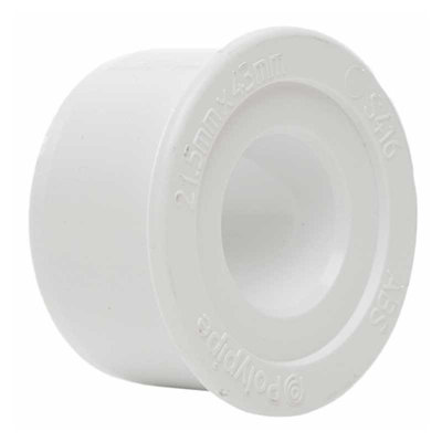 Polypipe S416W 40mm x 21.5mm ABS Waste Pipe Reducer Solvent Weld White