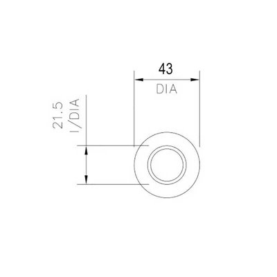 Polypipe S416W 40mm x 21.5mm ABS Waste Pipe Reducer Solvent Weld White