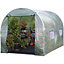 Polytunnel 3M x2M Powder Coated Steel Frame, Walk In Greenhouse, Double Zipped Door & Windows (3 x 2 Polytunnel)
