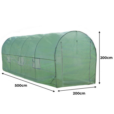 Polytunnel Greenhouse - 5m x 2m with Racking