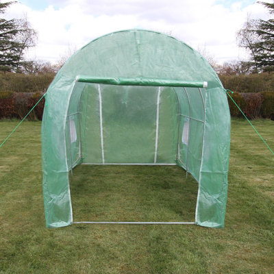 Replacement Cover Only Polytunnel Greenhouse Pollytunnel Gardening Door Windows 3x2x2m