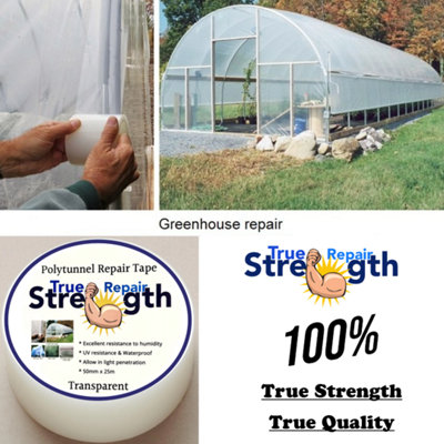Greenhouse Repair Tape 2 X 60 Yards, 3 Rolls, Made In USA, Heavy Duty 6997 600