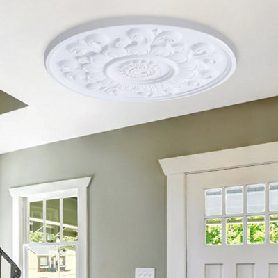 Polyurethane Ceiling Rose Rossete Decoration European Style Wall ...