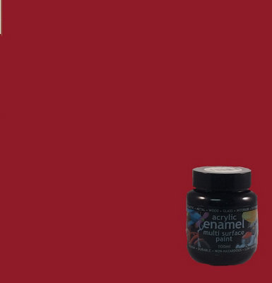 Polyvine - Acrylic Enamel Paint - 100ml - Bright Red