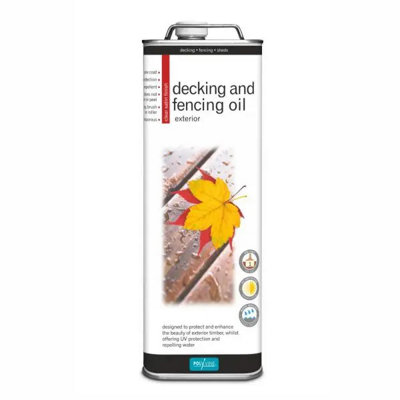 Polyvine Decking & Fencing Oil Satin 5L DIY at B&Q