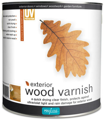 Polyvine Exterior Wood Varnish Satin 2.5L DIY at B&Q