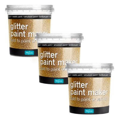 Polyvine Glitter Paint Maker Gold pack of 3 for 7.5L DIY at B&Q